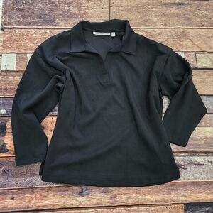 Martha Stewart Signature Comfort Stretch Collared V- Neck Top 3x